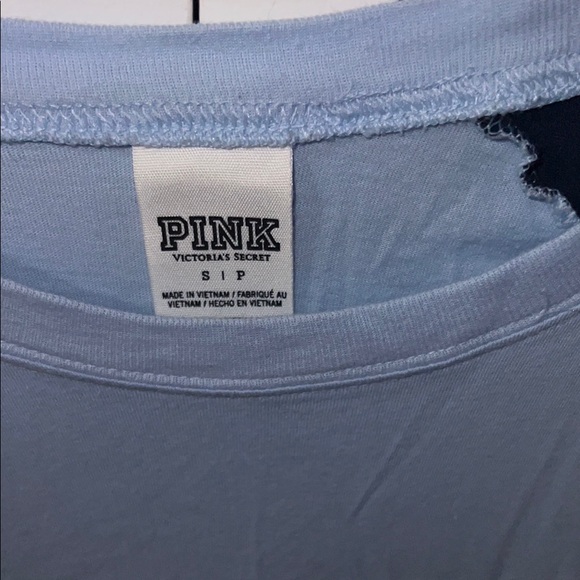 PINK Victoria's Secret Light Blue Kids Shirt with Sequin Accents - Picture 4 of 4